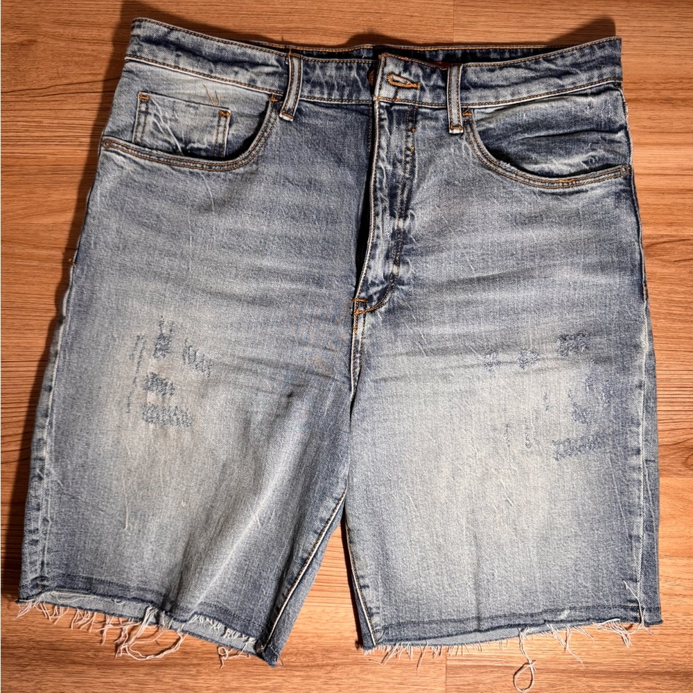 Pilcro (Anthropologie) Faded Denim Shorts